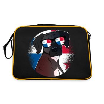 Panama - Retro Tasche - Schwarz/Gold - Hinten
