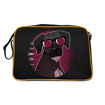 Katar - Retro Tasche - Schwarz/Gold - Hinten