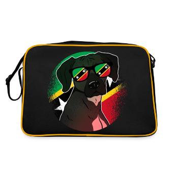 Saint Kitts and Nevis - Retro Bag - black/gold - Back