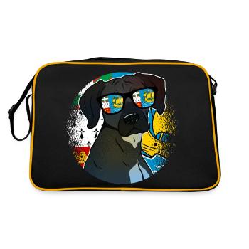 Saint Pierre and Miquelon - Retro Bag - black/gold - Back