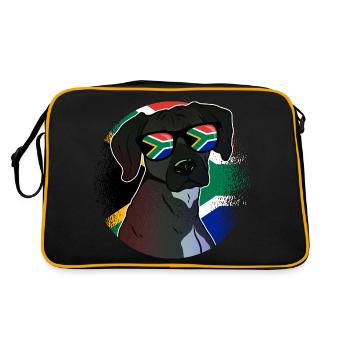 Afrique du Sud - Sac Retro - noir/or - Dos
