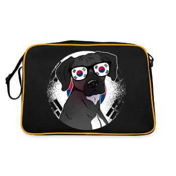 Südkorea - Retro Tasche - Schwarz/Gold - Hinten
