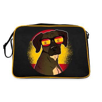 Spanien - Retro Tasche - Schwarz/Gold - Hinten