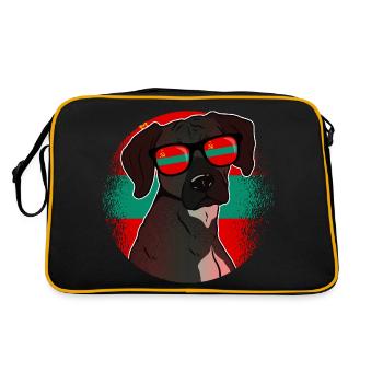 Transnistrien - Retro Tasche - Schwarz/Gold - Hinten