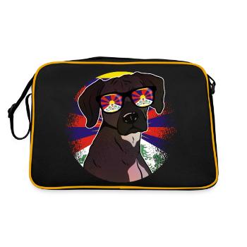 Tibet - Retro Tasche - Schwarz/Gold - Hinten