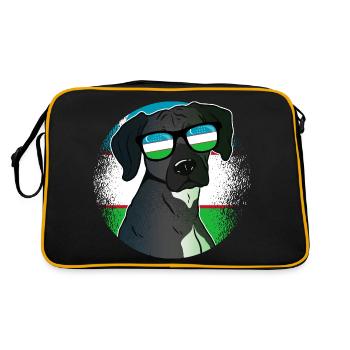 Ouzbékistan - Sac Retro - noir/or - Dos