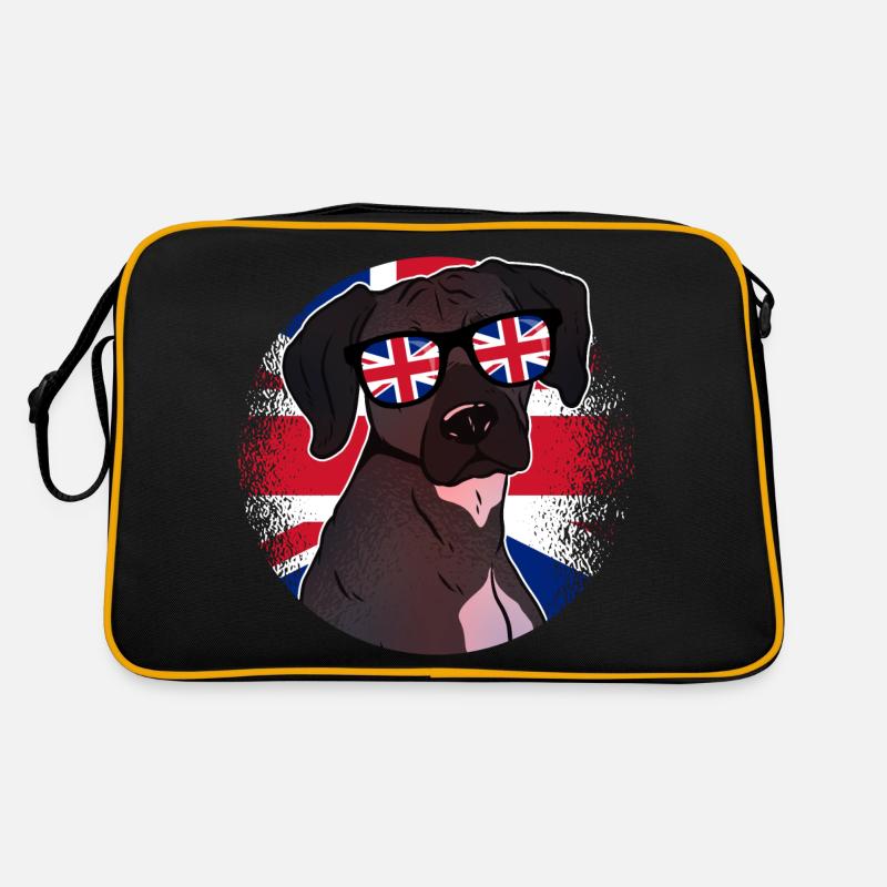 Großbritannien - Retro Tasche - Schwarz/Gold