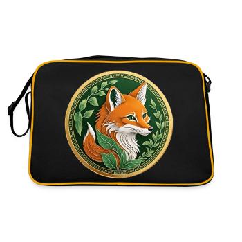 Pièce de fantaisie un renard vert avec orange - Sac Retro - noir/or - Dos