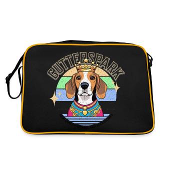 Gutterspark Design Beagle - Sac Retro - noir/or - Dos