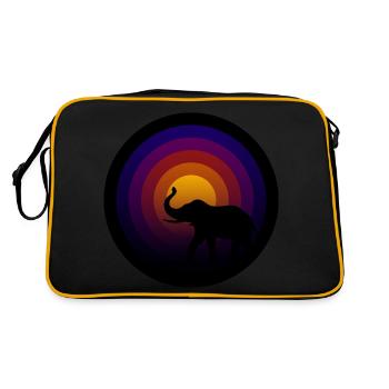 Disque vinyle avec sillon d’éléphant - Sac Retro - noir/or - Dos