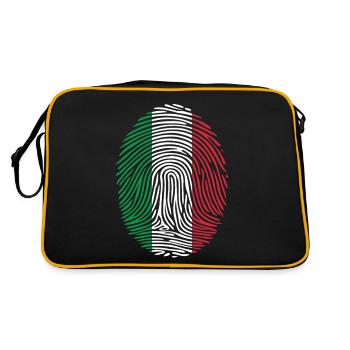 L’Italie dans mon ADN avec un drapeau italien - Sac Retro - noir/or - Dos