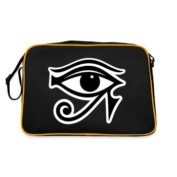 Symbole de l’œil d’Horus en Égypte - Sac Retro - noir/or - Dos
