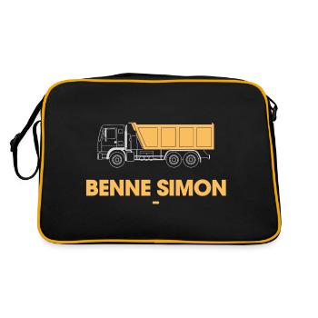 Benne Simon jaune - Sac Retro - noir/or - Dos