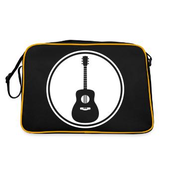 Acoustique de guitare - Sac Retro - noir/or - Dos