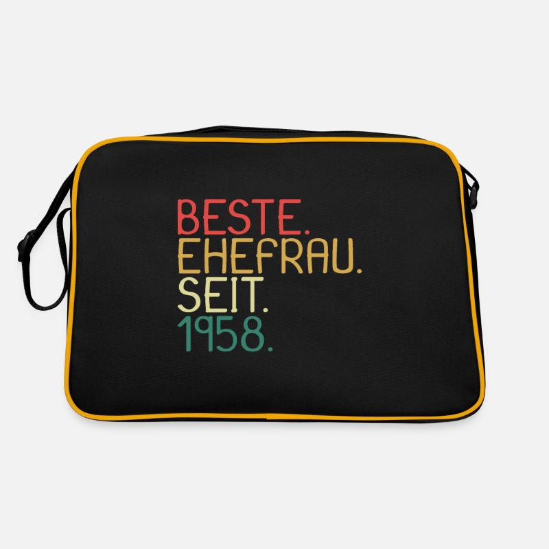 Beste Ehefrau Seit 1958 - Jahrestag Geschenk Retro Tasche