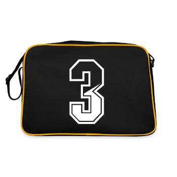 3 years jersey number 3 T-shirt number 3 - Retro Bag - black/gold - Back