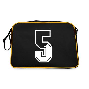 5 ans maillot numéro 5 T-shirt numéro 5 - Sac Retro - noir/or - Dos