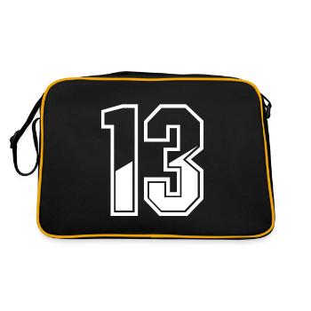 13 years jersey number 13 T-shirt number 13 - Retro Bag - black/gold - Back