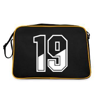 19 years jersey number 19 T-shirt number 19 - Retro Bag - black/gold - Back