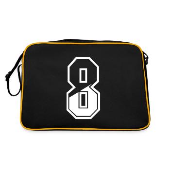 8 ans maillot numéro 8 T-shirt numéro 8 - Sac Retro - noir/or - Dos