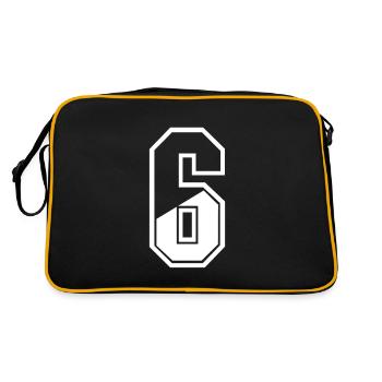 6 ans maillot numéro 6 T-shirt numéro 6 - Sac Retro - noir/or - Dos