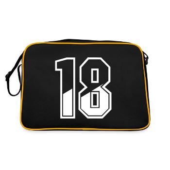 Maillot 18 ans numéro 18 T-shirt numéro 18 - Sac Retro - noir/or - Dos