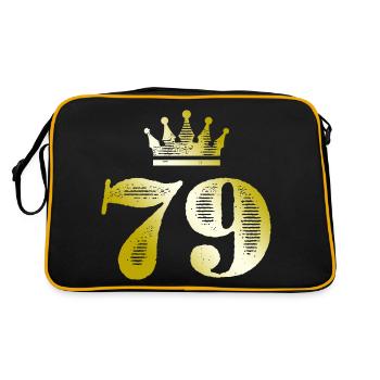 79 Numéro Couronne Or - Sac Retro - noir/or - Dos