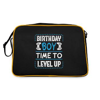 Geburtstagskind Zeit, um Videospiel Geburtstag zu verbessern - Retro Tasche - Schwarz/Gold - Hinten