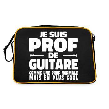 Je suis Prof de Guitare Comme Une Prof Normale - Sac Retro - noir/or - Dos