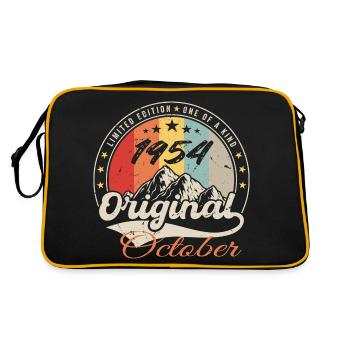 October 1954 Birthday Gift - October 1954 - Retro Bag - black/gold - Back