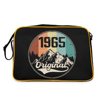 Original 1965 Geburtstagsgeschenk - 1965 - Retro Tasche - Schwarz/Gold - Hinten