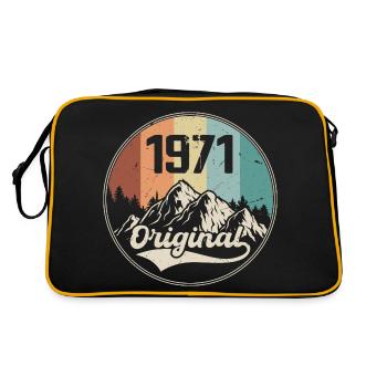 Original 1971 Geburtstagsgeschenk - 1971 - Retro Tasche - Schwarz/Gold - Hinten
