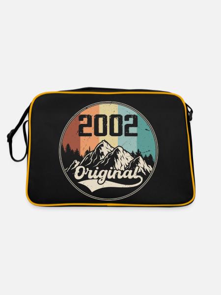 Original 2002 Geburtstagsgeschenk - 2002 - Retro Tasche - Schwarz/Gold