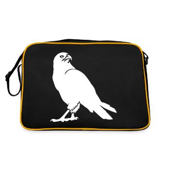 faune, aigle, buse, faune, oiseaux, oiseau, zoo - Sac Retro - noir/or - Dos