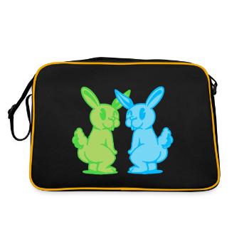 Bunny Bunny Retro Rabbit Rodent Rodent 80's - Retro Bag - black/gold - Back