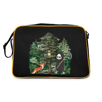Forest Dweller Grim Reaper Fantasy Halloween Death - Retro Bag - black/gold - Back