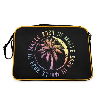 Malle 2024 Vacances Majorque Coloré - Sac Retro - noir/or - Dos