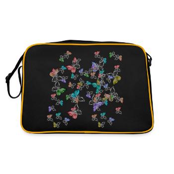 Butterflies Feelings Emotion Pain Depression - Retro Bag - black/gold - Back