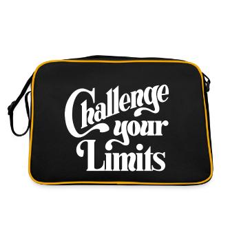 Repoussez vos limites - Conçu par KissingLetters - Sac Retro - noir/or - Dos