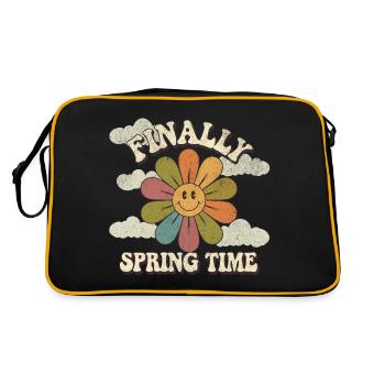 Spring FlowerPower - Retro Tasche - Schwarz/Gold - Hinten