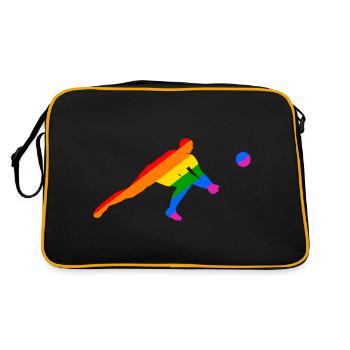 Volleyball player in vivid colors - Retro Bag - black/gold - Back