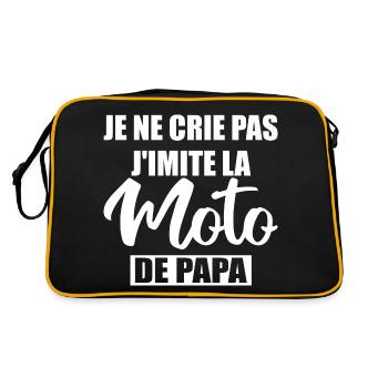 Je Ne Crie Pas J'imite La Moto De Papa Body Bébé - Sac Retro - noir/or - Dos