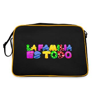 La Familia es todo parents enfant maman biologique papa - Sac Retro - noir/or - Dos