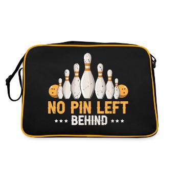 Aucune épingle laissée derrière un design de bowling rétro impressionnant - Sac Retro - noir/or - Dos