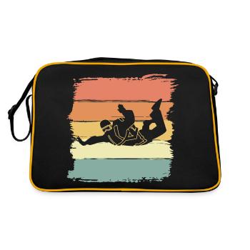 Fallschirmspringen vintage retro Skydiving - Retro Bag - black/gold - Back