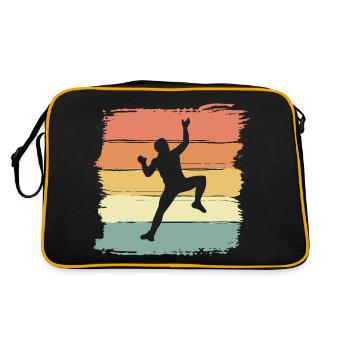 Klettern vintage retro Klettern Legende - Retro Tasche - Schwarz/Gold - Hinten