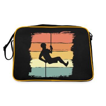 Abseiling retro vintage climbing Abseiling - Retro Bag - black/gold - Back