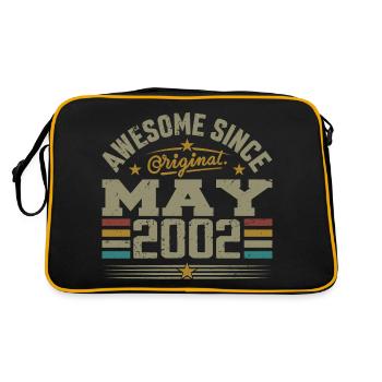 Vintage Mai 2002 Mai 2002 né en Mai 2002 Original - Sac Retro - noir/or - Dos
