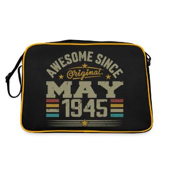 Vintage May 1945 May 1945 Born in May 1945 Original - Retro Bag - black/gold - Back