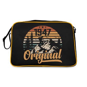 Original 1947 Retro 1947 Vintage 1947 Birthday - Retro Bag - black/gold - Back